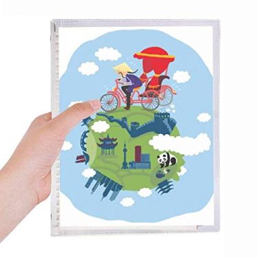 Imagem de Caderno chinês The Great Wall Art Caderno de folhas soltas recarregável de papelaria