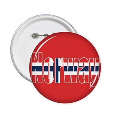 Imagem de Emblema com nome da bandeira da Noruega, broche redondo, decoração de roupas, 5 peças, presente