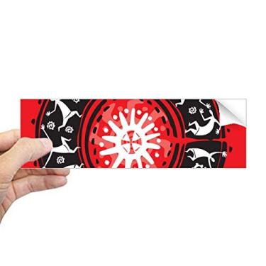 Imagem de DIYthinker Celebre a silhueta mexicana do México Totems adesivo retangular para-choque notebook decalque de janela