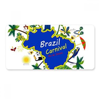 Imagem de DIYthinker Mount Corcovado Brazil Mapas Carnaval Brasil Decoração Placa Aço Inoxidável Automóvel