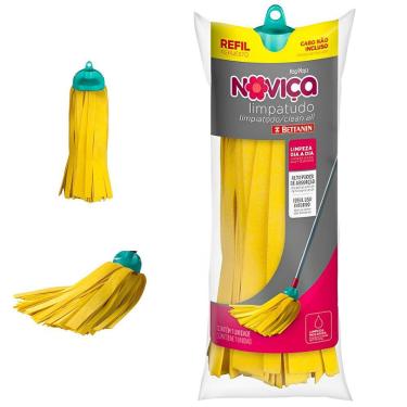 Imagem de Refil Mop Noviça Esfregão LimpaTudo Absorve Água Chão Casa 138R Bettanin