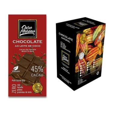 Imagem de Barra De Chocolate Ao Leite De Coco 45% Cacau Ouro Moreno 80G - Caixa