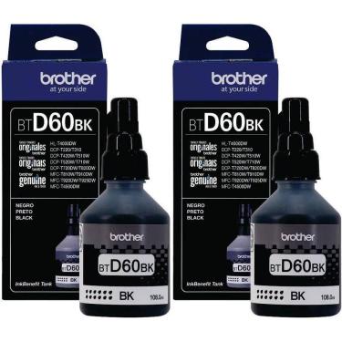 Imagem de Pack 02 garrafas Refil de tinta Brother BTD60BK Preto