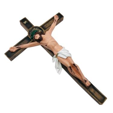 Imagem de Crucifixo de Parede Borracha Inquebrável Medalha de São Bento 40 Cm