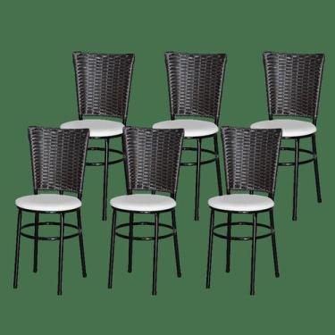 Imagem de 6 Cadeiras Pretas Para Cozinha Hawai Café - Laumar