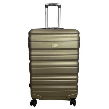 Imagem de Mala de Viagem Média Rígida Rodas Duplas 360º Bege 42x25x64cm