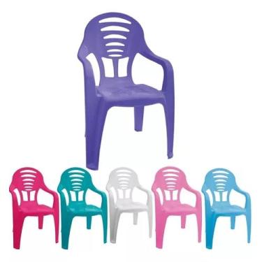 Imagem de Cadeira Infantil para Mesinha Lilás, Plástico Resistente, Ergonomia Confortável, Leve e Portátil, para Crianças de 3 a 10 Anos - Escritex