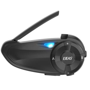 Imagem de EJEAS Intercomunicação Bluetooth para motocicleta com rádio FM, Q7 5.0 Bluetooth capacete de motocicleta fone de ouvido Bluetooth com cancelamento de ruído até 7 motociclistas com