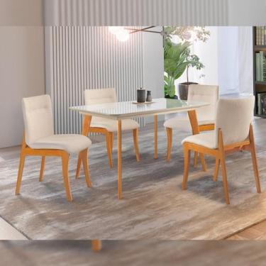 Imagem de Conjunto Sala De Jantar Mesa Versales 120cm Com 4 Cadeiras Deboraestru
