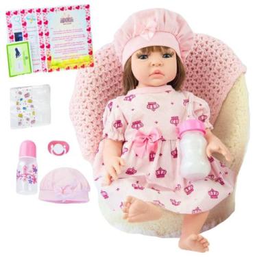 Imagem de Bebê Reborn Silicone Boneca Menina Realista Pode Dar Banho - Adora Toy