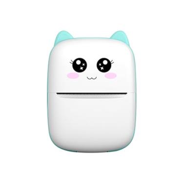 Imagem de Impressora portátil de fotos com etiquetas Bluetooth para impressão de notas de estudo, pequenas impressoras térmicas domésticas, (Grandes Olhos Azuis)