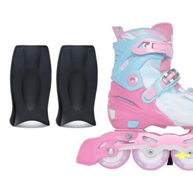Imagem de Trava de roda de patins em linha para iniciantes – sapatos de rolo ajustáveis para meninos e meninas, acessórios de treinamento portáteis para adicionar estabilidade, 2 peças