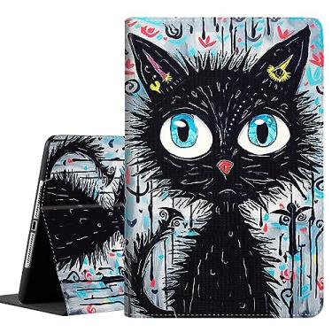 Imagem de Capa para Galaxy Tab S6 Lite 10.4 2022/2020, capa traseira com suporte inteligente despertar/hibernar automática para tablet Samsung Tab S6 Lite de 10,4 polegadas [SM-P610/P613/P615/P619], gato preto