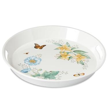 Imagem de Lenox Bandeja redonda de melamina Butterfly Meadow, 900 g