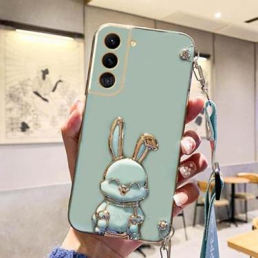 Imagem de Para samsung galaxy s 21 22 23 crossbody cordão cinta caso s21 s23 s20 fe s22 plus ultra s21fe suporte capa de silicone, tzxgs verde, para nota 9