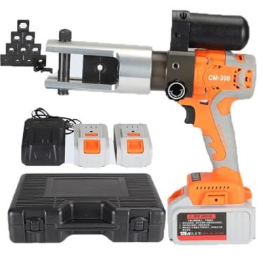 Imagem de Ferramenta De Crimpagem Hidráulica Elétrica 18v, Ferramenta De Crimpagem Recarregável, 16-300mm², Grampos Giratórios De 360°, Torque: 380 Nm, Dobrável, Bateria*2