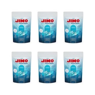 Imagem de Kit Com 6 Pastilha Jimo Lava Máquinas Lava Louça 12x17G Limpa Limpeza Detergente Removedor Resíduos