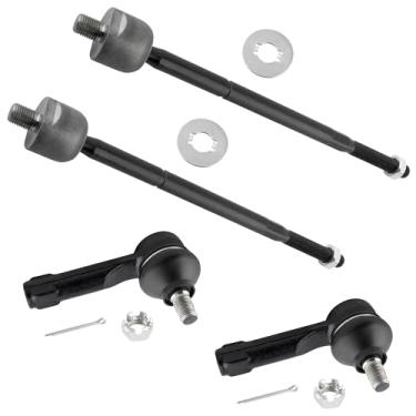 Imagem de YMAUGP Kit de extremidade de haste de direção externa interna de 4 peças ES2814 EV380 para Nissan Sentra 1995-2006, extremidade da haste de direção frontal interna e externa para Nissan 200sx