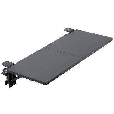 Imagem de VIVO Extensor de mesa dobrável de 76,2 x 30,5 cm, apoio de braço, bandeja de teclado de escritório, acessório de extensão de mesa lateral, preto, DESK-EXT30