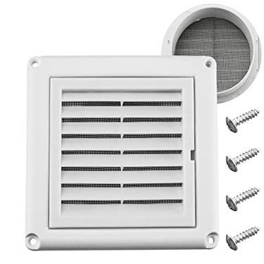 Imagem de Funmit A tampa de ventilação com persiana de 10 cm impede o assentamento de pássaros para secadora externa, capa de saída de ar (branca)