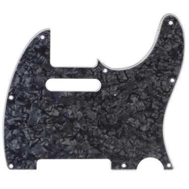 Imagem de Musiclily Pro 8 Furos Escudo Tele Pickguard para Guitarra Fender Japan Telecaster,4 Camadas Preto Perolado