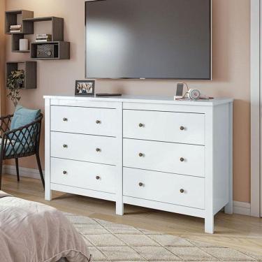 Imagem de Cômoda Horizontal Ambiente Maggiore Branco Brilho - Lopas