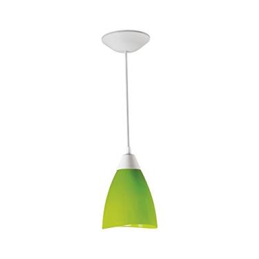 Imagem de PENDENTE POP TULIPA VERDE/BRANCO 1E27 PD10/VD-BR KIN LIGHT