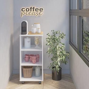 Imagem de ESTANTE ORGANIZADORA FALKK MOMA 3 NICHOS C/ RODIZIO BRANCA