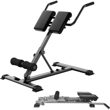 Imagem de Banco de extensão traseira Cadeira romana dobrável Equipamento de treino Ab Equipamento de exercício de banco de hiperextensão de extensão traseira para academia em casa, carrega 330 libras