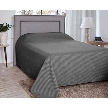 Imagem de Colcha Cama De Casal Padrão Piquet Cobre Leito 2 M X 2,20 M (Preto)