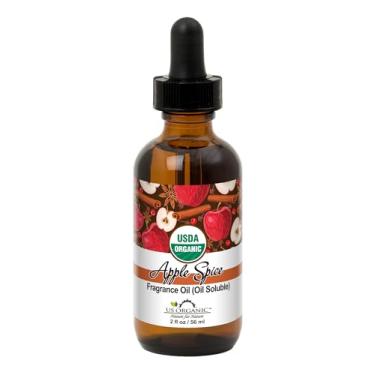 Imagem de US Organic Fragrância de especiarias de maçã_solúvel em óleo_USDA certificada orgânica_para vela, sabonete, xampu, condicionador, óleo corporal, manteiga corporal, artesanato, projetos de bricolage e