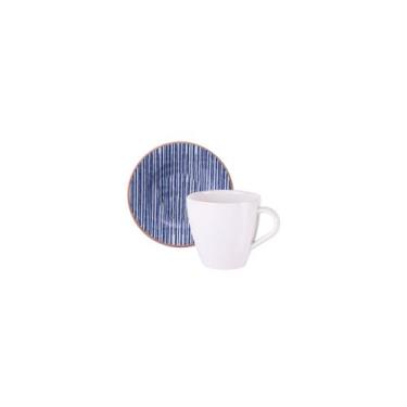 Imagem de Conjunto Xícara e Pires de Cappuccino Tramontina Abstratta em Porcelan