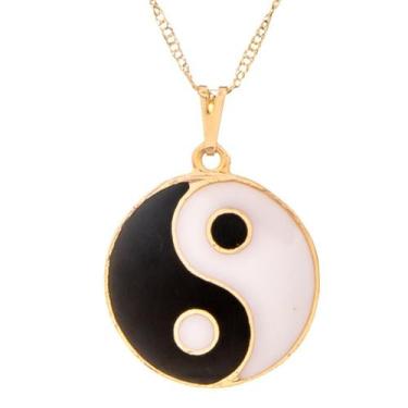 Imagem de Colar Yin Yang 22mm Ying Yang Equilibrio - Sunshine Cristais, Dourado