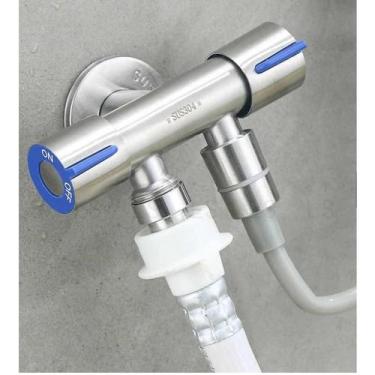 Imagem de Ducha Higiênica Torneira Chuveirinho Saida Dupla ½ Aço Inox - VÁLVULA 