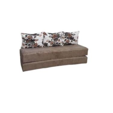 Imagem de Sofá Cama Multiuso Caramelo Floral - AUREA DECOR