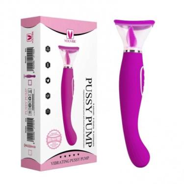Imagem de Vibrador Ponto G Sugador Clitóris Língua Vipmix, Roxo