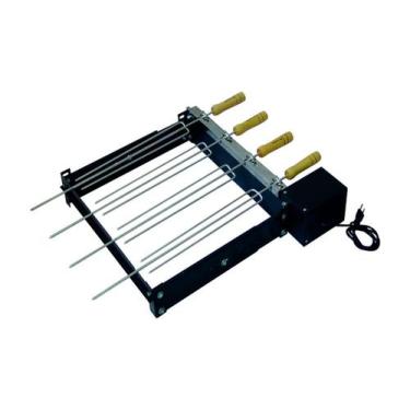 Imagem de Kit Giratório Baixo Para Churrasqueira Com 06 Espetos Bivolt - Santa E