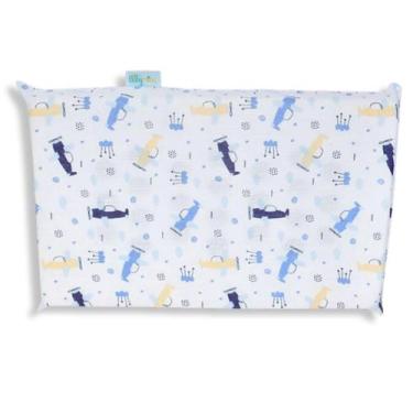 Imagem de Travesseiro Rampa Menino Azul Berço Com Fronha 59x36x8 - Minasrey