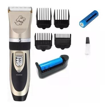 Imagem de Kit Tosa Profissional Máquina Corte Pelos Pet Recarregável - n/d