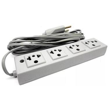 Imagem de Extensão Elétrica Régua 4 Tomadas 3 Metros Universal Padrões - Luster,