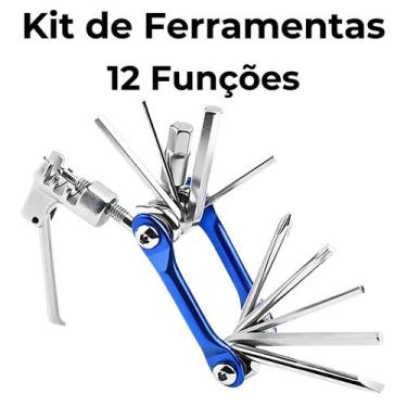 Imagem de Kit Chave Ferramentas Emergência Para Bicicleta Bike Com 12 Funções - 