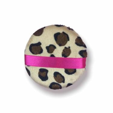 Imagem de Esponja Redonda para Aplicação de Pó Facial - Onça Pink - Jpan