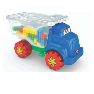 Imagem de Caminhão Ggb Brinquedos Babytruck Bloquinhos 96 Peças 330 - Ggbbrinq