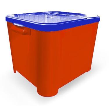 Imagem de Container Furacão Pet Vermelho Com Tampa Azul 15Kg