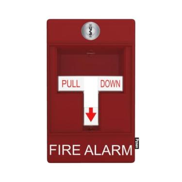 Imagem de Pznen Placa de parede de interruptor único de alarme de incêndio, 1 capa de interruptor de luz de grupo, placa de interruptor elétrico, placa decorativa tamanho padrão 11 x 6 cm para casa e escritório