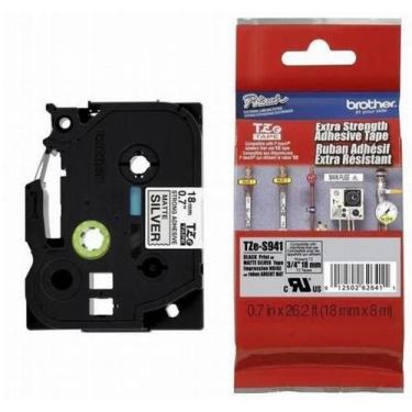 Imagem de Fita Ecologica Indust 18mm Preto/prata Fosco - BROTHER, BROTHER