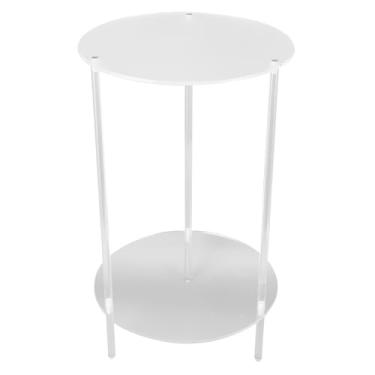 Imagem de Mesa de Centro Acrílica, Mesa de Cabeceira Redonda Moderna e Simples, Fácil de Montar para Sala de Estar, Quarto, Mesa de Cabeceira