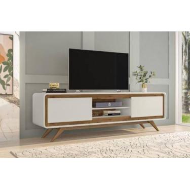 Imagem de Rack Para TV 70 Pol Nature Off White Fabrimóveis