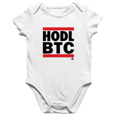 Imagem de Body Bebê Algodão Hodl BTC - Foca na Moda, Branco, G