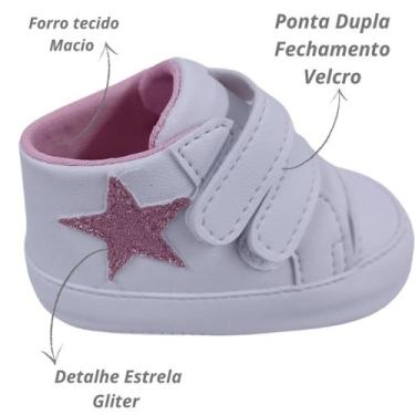 Imagem de Sapatinho de Bebê Menina  Tênis de bebe menina Lindo e Confortável Com